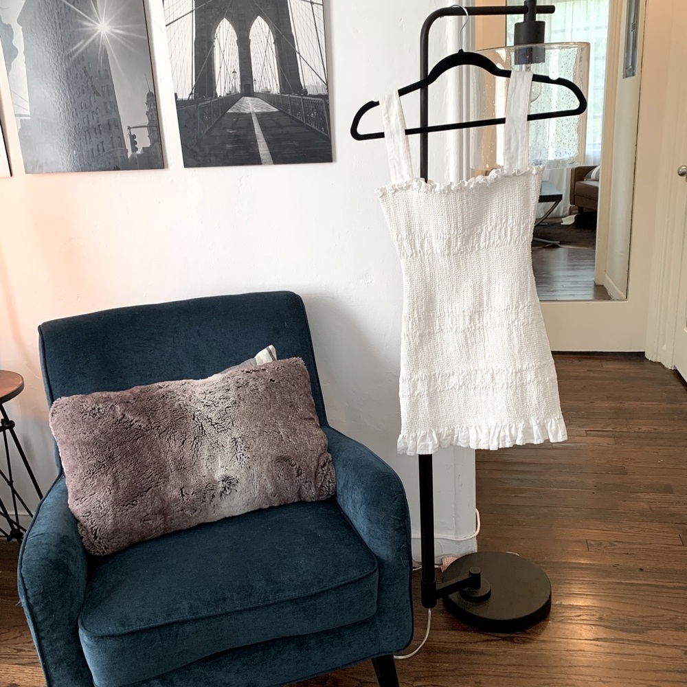 Summer white mini dress